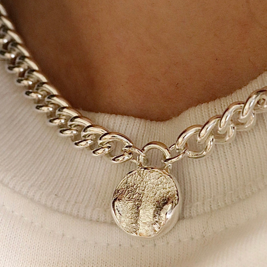 Chunky chain pendant - Sterling silver only