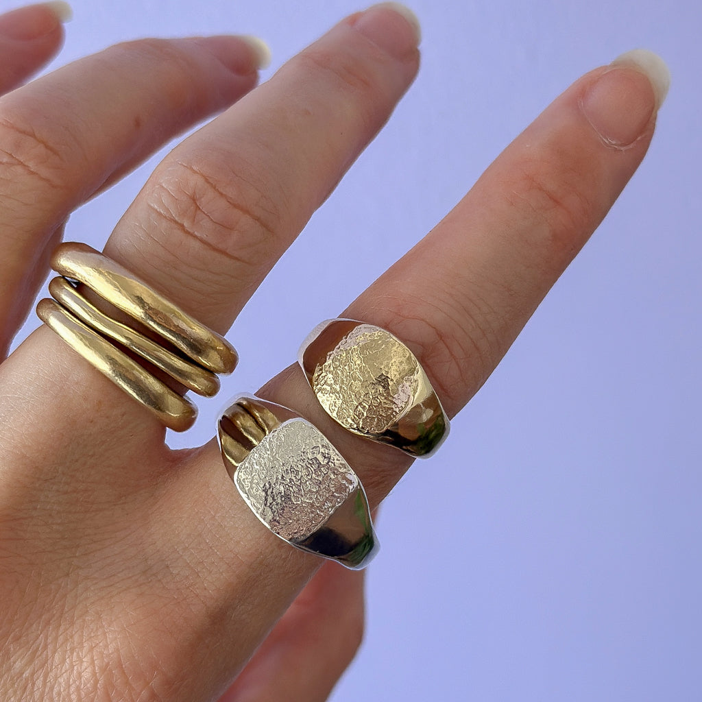 Dog Nose Print Signet Ring