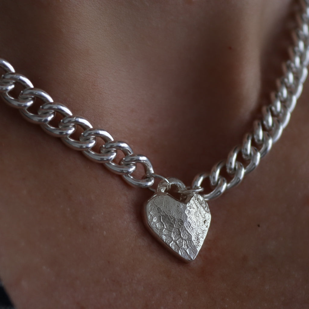Chunky chain pendant - Sterling silver only