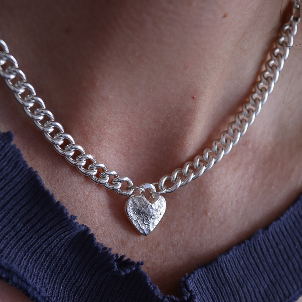 Chunky chain pendant - Sterling silver only