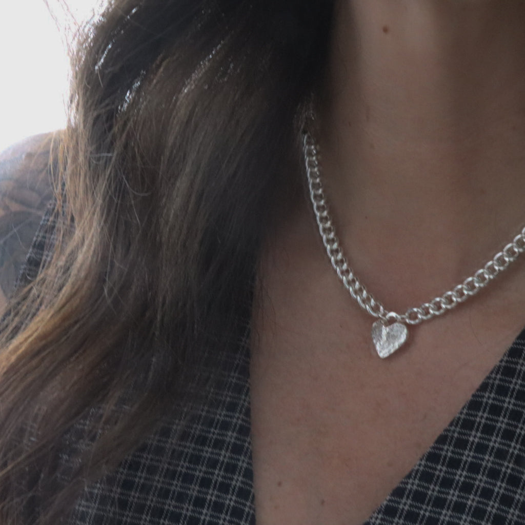 Chunky chain pendant - Sterling silver only