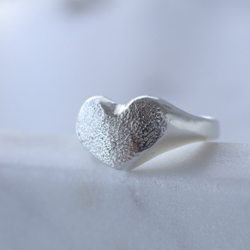Little heart dog nose print ring