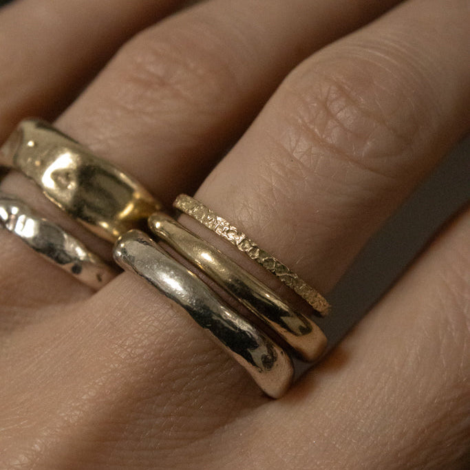 Dog nose print stacking ring made from photos