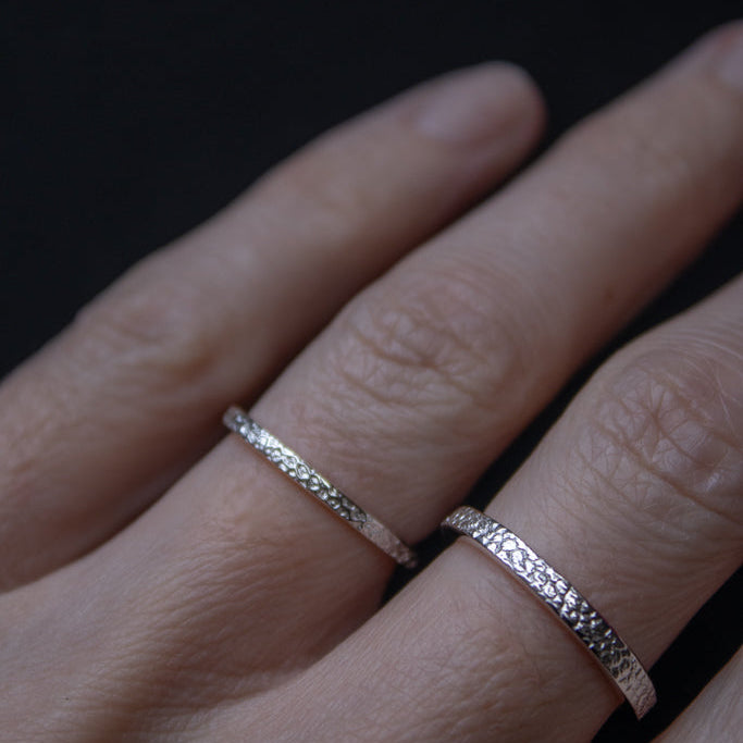 Dog nose print stacking ring made from photos
