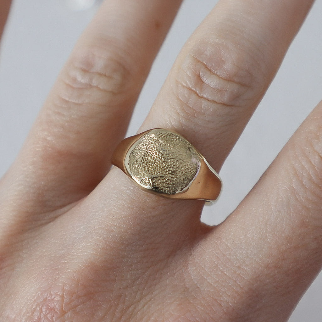 Signet Print Dog Nose Print Signet Ring – Blackbird + Bones